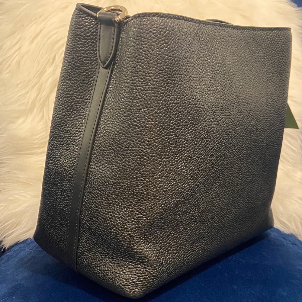 NWT Kate Spade Black Pebbled Leather Shoulder Bag with dust bag - Picture 10 of 16
